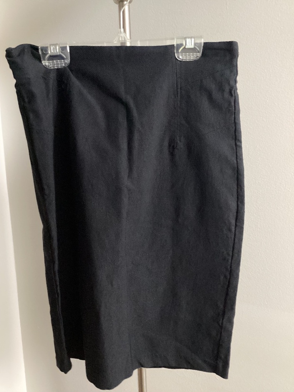 Diagonal texture black pencil skirt